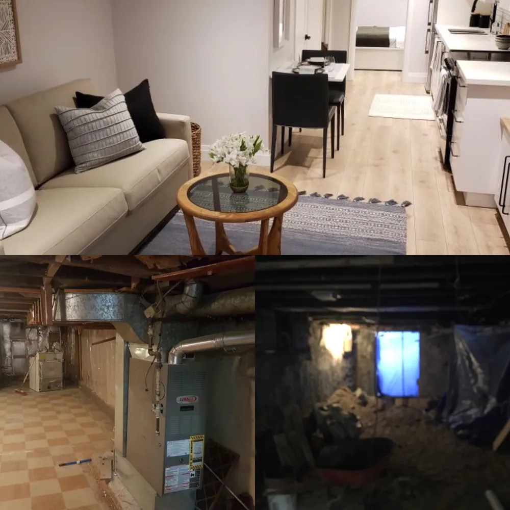 Basement renovation example